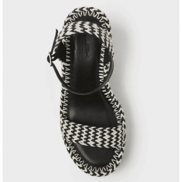 Women's Madeline Woven Chunky Platform Sandal Heels with Memory Foam Insole 7.5 - Picture 2 of 4